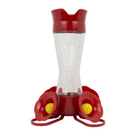 Four Flower Glass Hummingbird Feeder